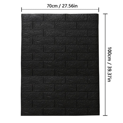 70cm*1M 3D Brick Pattern Wall Panels Wallpaper DIY Waterproof for Living Room Bedroom Kitchen Background Wall Decoration