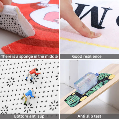 multiusos de absorción de agua : cocina, baño, baño, antideslizante, absorción de humedad, alfombra lavable a máquina