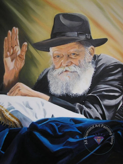 Jewish Rabbi Lubavitch AB Diamond Painting Kit 5D DIY Diamond Embroidery Cross Stitch Handmade Art Gift Crafts Home Decor