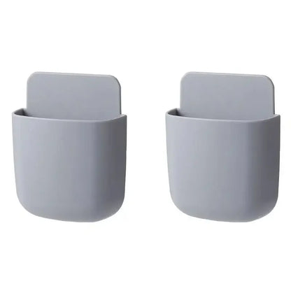 1/2Pcs Wall Mounted Storage Box Household Living Room Conditioner Remote Control Bedside Phone Storage Holder Organizer Shelf