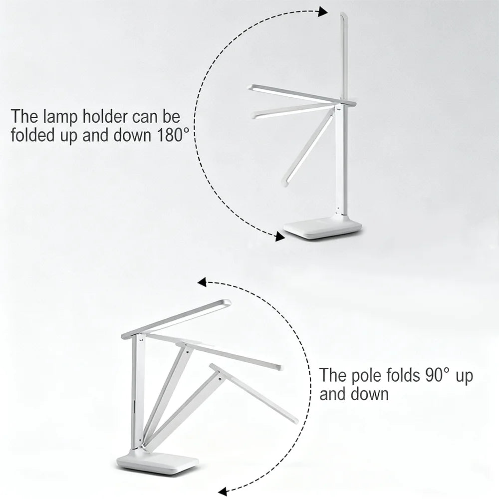 Eye Protection Table Lamp LED Rechargeable Dimmable Wireless Folding Desk Lamp Night Light For Children Study Reading Room Decor