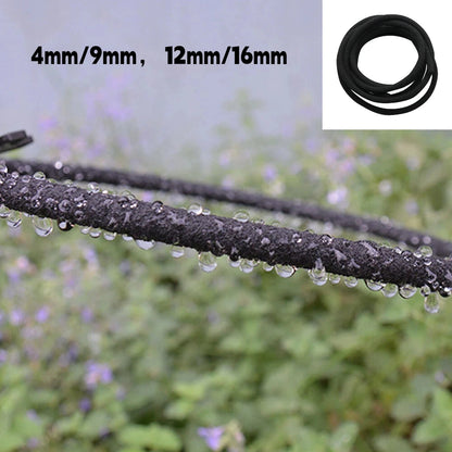 5m Perforated Water Pipe Rubber PVC Black Hose Buried Underground Irregular Microporous Uniform Water Garden Irrigation Watering
