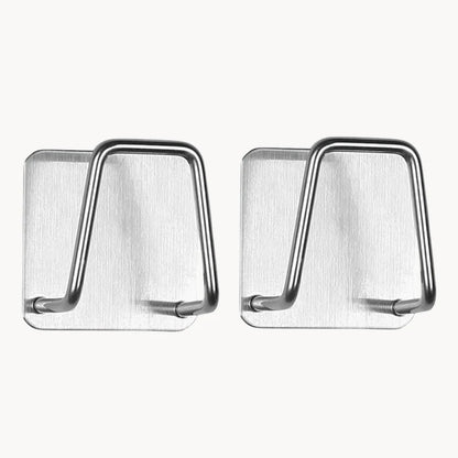 2PCS Stainless Steel Sink Sponge Holder Self Adhesive Drain Drying Rack Wall Hooks Accessories Storage Organizer