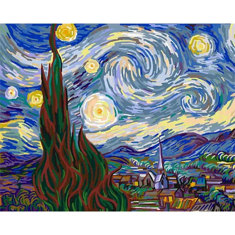 GATYZTORY Van Gogh Oil Painting By Numbers Scenery Paint By Numbers On Canvas Landscape Frameless Home Decor