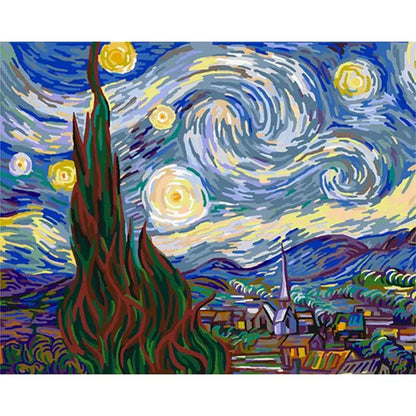 GATYZTORY Van Gogh Oil Painting By Numbers Scenery Paint By Numbers On Canvas Landscape Frameless Home Decor