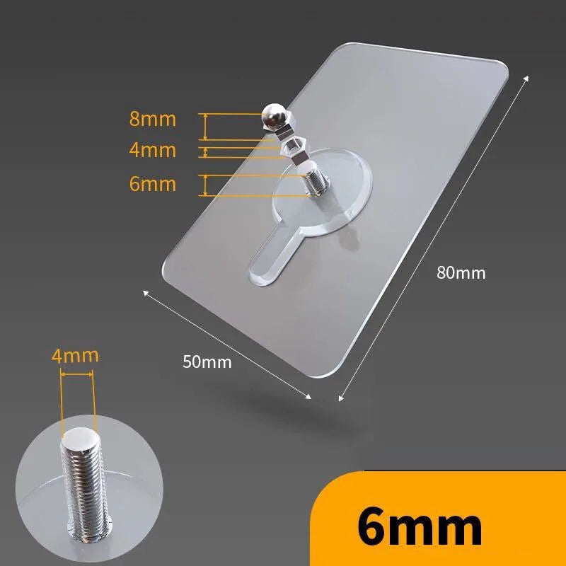2-10pcs Punch-Free Screw Stickers Wall Picture Non-Marking Hook Invisible Traceless Picture Hanging Kitchen Bathroom Hanger Hook