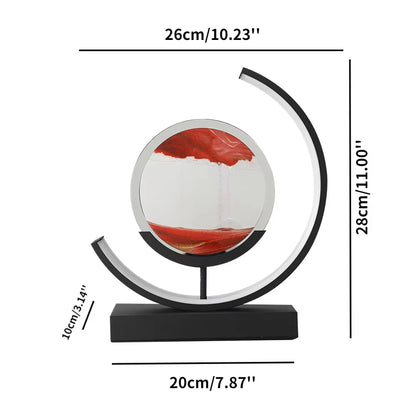 LED Night Light Moving Sand Art Table Lamp Quicksand Sandscape 3D Hourglass Bedside Lamps Flowing Sand Painting Home Decor Gifts