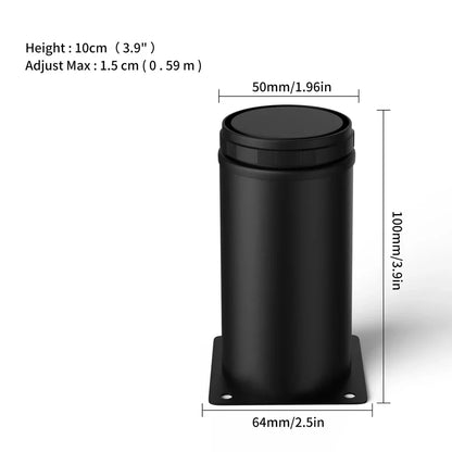 4-Pack Adjustable Stainless Steel Furniture Legs (5-30cm) - for Cabinets, Tables, Sofa & More