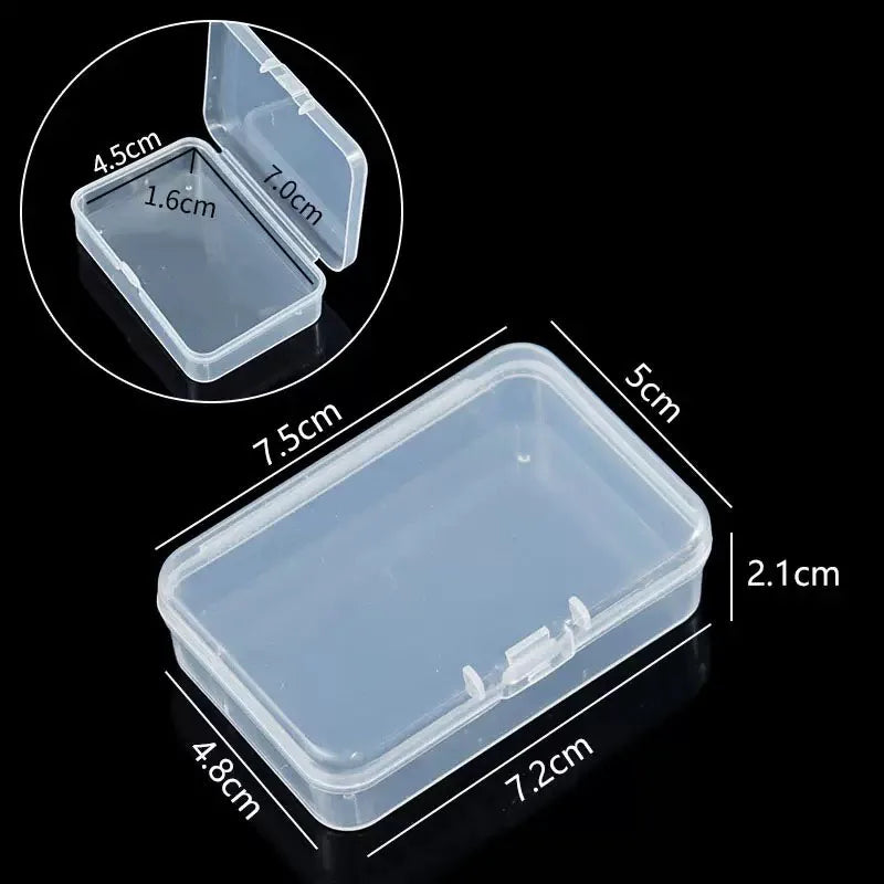 PP Storage Box Mini Transparent Plastic Case Container Square Rectangle Packaging Box for Jewellry Beads Small Items