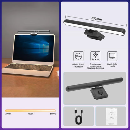 USB Stepless Dimming Screen Hanging Lights Curved Screen Monitor Light Bar RGB Background Atmosphere Desk Lamp Monitor Light Bar