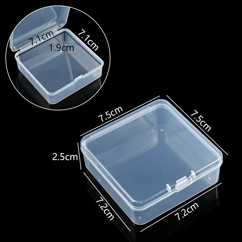 PP Storage Box Mini Transparent Plastic Case Container Square Rectangle Packaging Box for Jewellry Beads Small Items