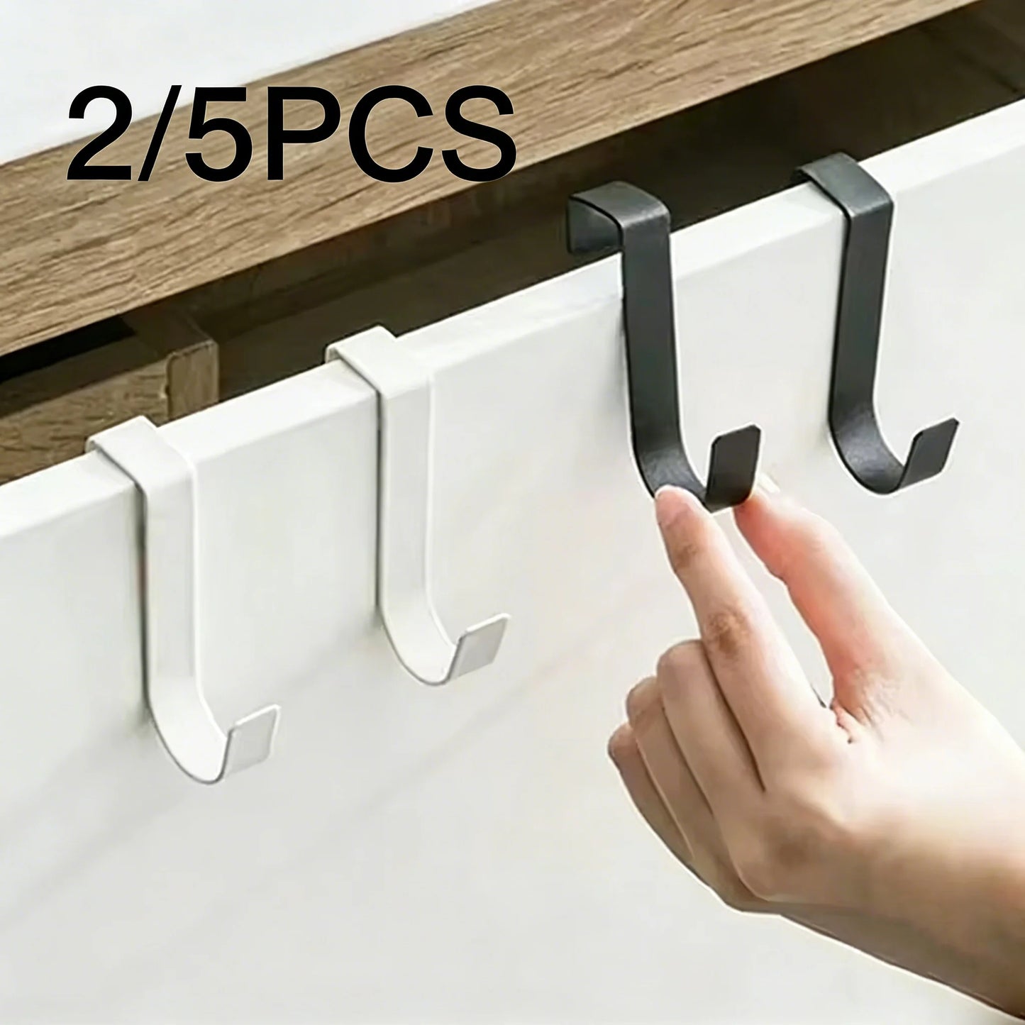 Multi-Purpose Hooks Kitchen Cabinet Door Back Hook Hanging Rack Clothes Coat Hat Towel Hanger Storage Hook Bathroom Accessories