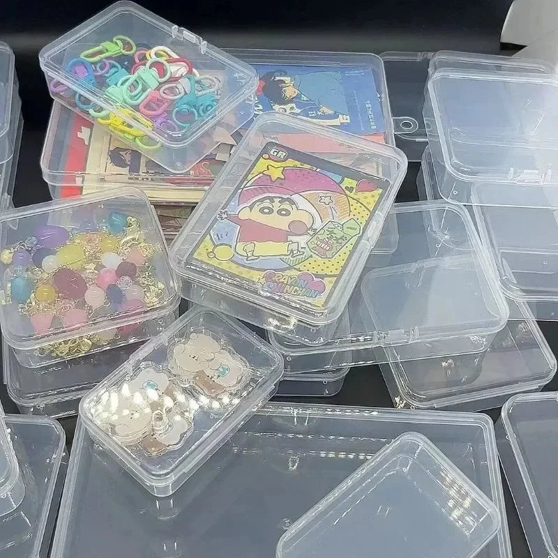 PP Storage Box Mini Transparent Plastic Case Container Square Rectangle Packaging Box for Jewellry Beads Small Items