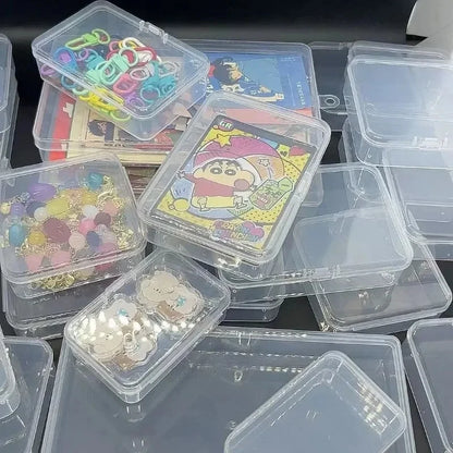 PP Storage Box Mini Transparent Plastic Case Container Square Rectangle Packaging Box for Jewellry Beads Small Items