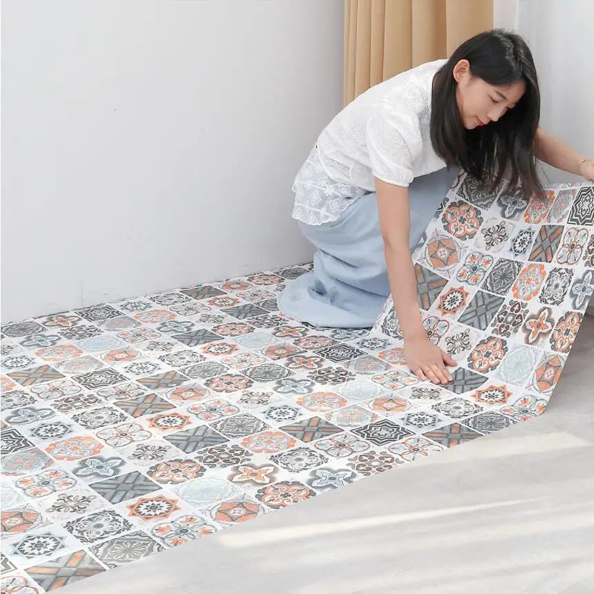 40cm European style waterproof and oil resistant self-adhesive PVC kitchen wall sticker bathroom wallpaper cabinet wallpaper