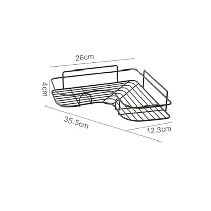Toilet Storage Rack Bathroom Shelf No-Drill Corner Shelf Shower Wall Mounted Shelf Bracket Bathroom Accessory Organizer Shampoo