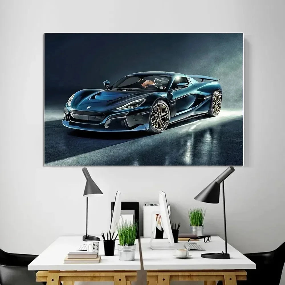 Famous Luxury Sports Car Mercedes Wall Art Minimalist Print Canvas Painting Posters for Bedroom Modern Home Decor
