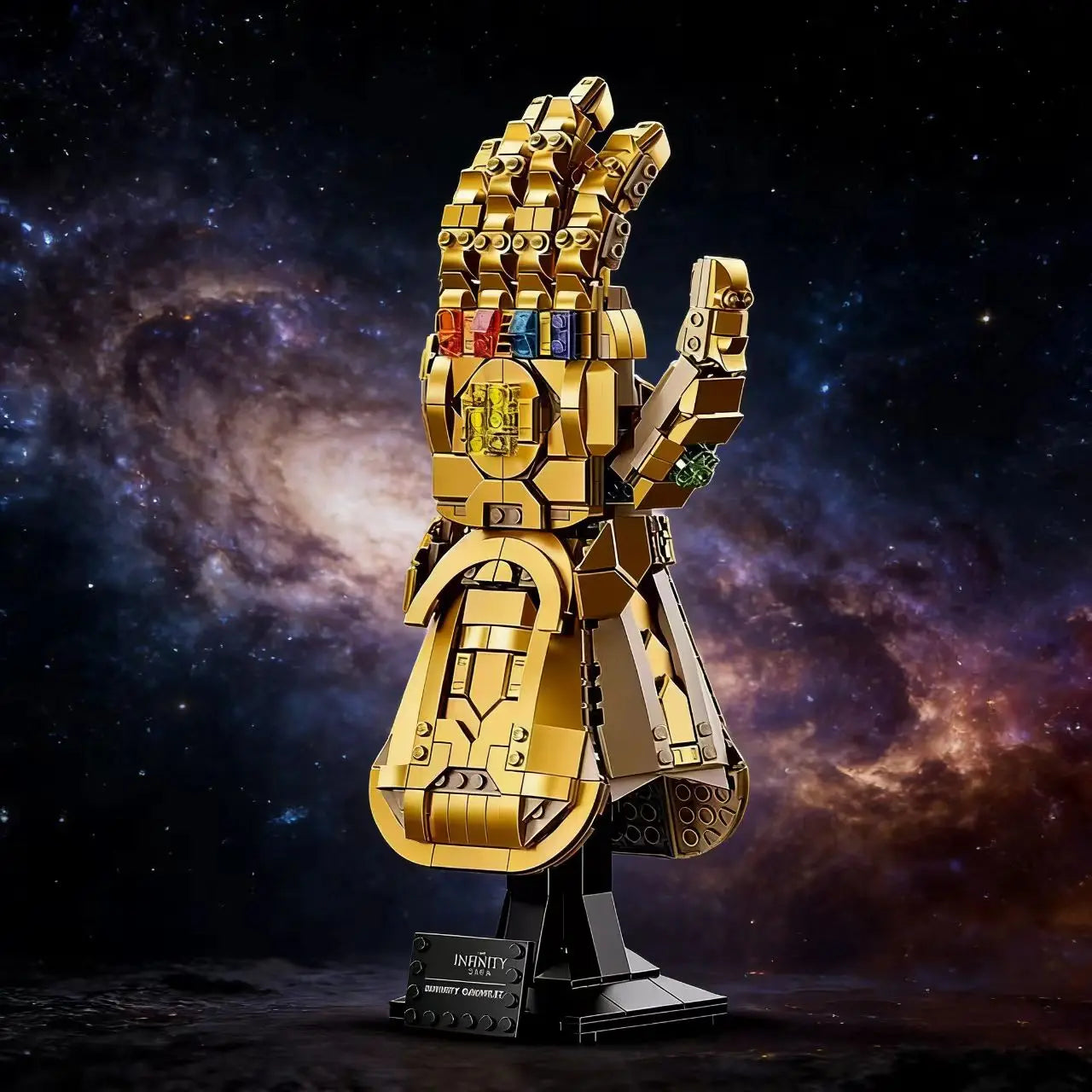 MOC 590PCS Infinity Stones Gloves Building Block Model Ornament Finger Snap Gloves Kit Birthday Gift Festival Party Gifts