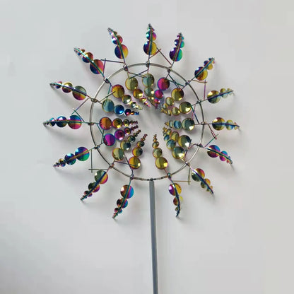 Wind Spinner,Windmill Rotating,Garden Decoration Outdoor Metal Garden Art Outdoor Decor