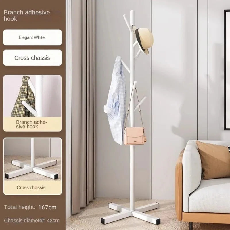 Household Clothes Hanger Floor-standing Bedroom Simple Clothes Hanger Clothes Rack Popular Coat Rack Clothes Hanger Storage