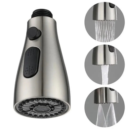 For 1/2" Connection Kitchen Pull Out Faucet Sprayer Nozzle 3 Modes ABS Water Saving Bathroom Basin Sink Shower Spray Head