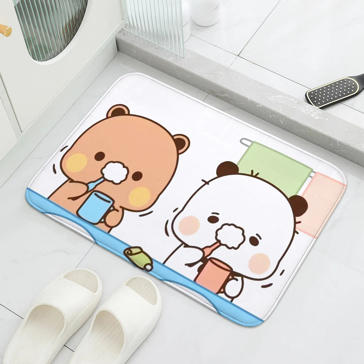 1Pc Bubu and Dudu Cute Cartoon Welcome Mat Entrance Doormat Balcony Bathroom Floor Mats Non-slip Rug Bedroom Carpet Home Decor