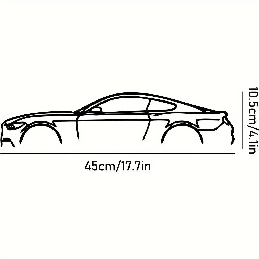 HelloYoung Metal Racing Car Wall Art Durable Sports Decor for Kids Room