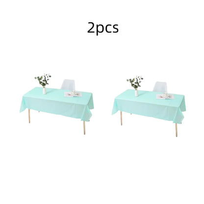 1pc Reusable Tablecloths 137x183cm BPA Free Plastic Dining Table Cover Cloth for Parties Picnic Camping Disposable Tablecloths