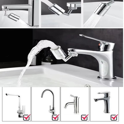 720° Universal Faucet Extender Aerator, Rotating Splash Proof Water Saving Faucet Adapter, ABS Plastic Washbasin Faucet Nozzle f
