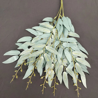 Artificial Plants Leaf Green Long Branch Fake Eucalyptus Flower Arrangement Accessories Wedding Home Decoration Fake Floral