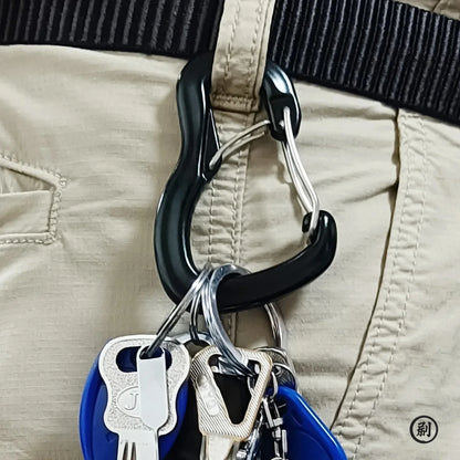 Outdoor Hammock Double Locking Buckle, Multifunctional Aluminum Alloy Hanging Buckle, Camping Hammock Quick Hanging Buckle