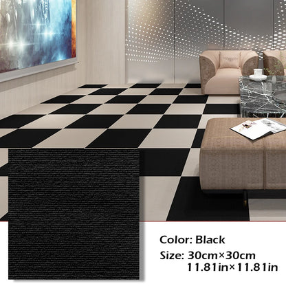 30X30cm Self-adhesive Anti Slip Splicing Block Floor Mute Rug Bedroom Mat Carpet Water Absorption and Anti Slip Living Room Home