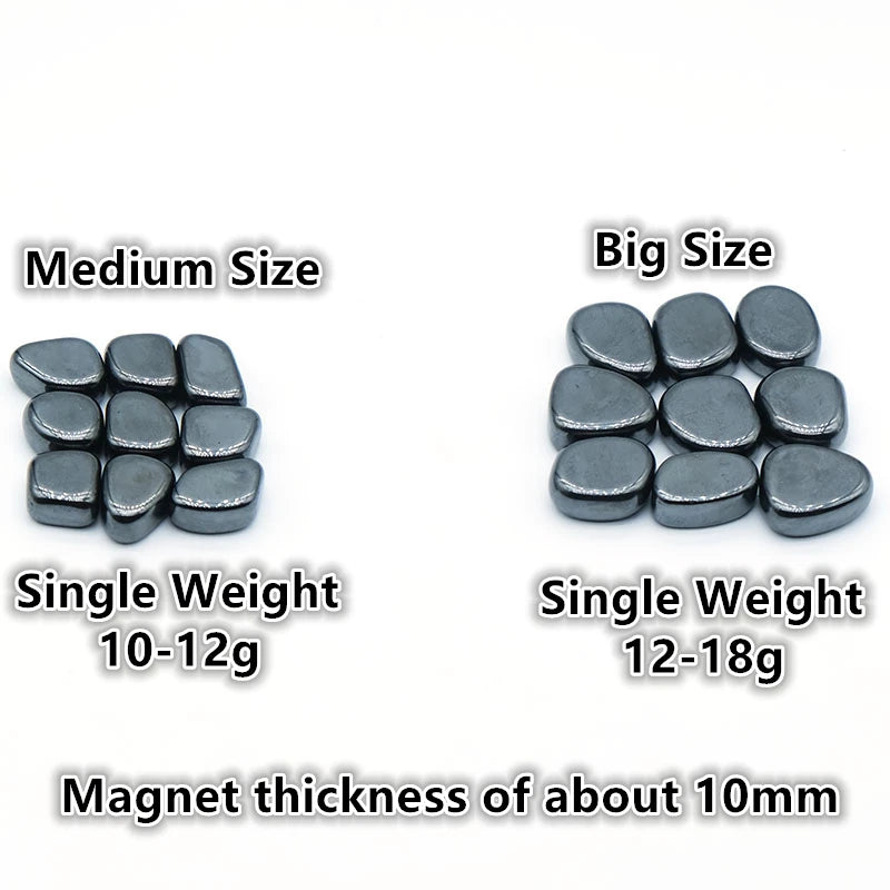 Black Irregular Fridge Magnets Polishing Lodestone Strong Magnetic Hooks Push Pin Multipurpose Use For Home Kitchen Refrigerator