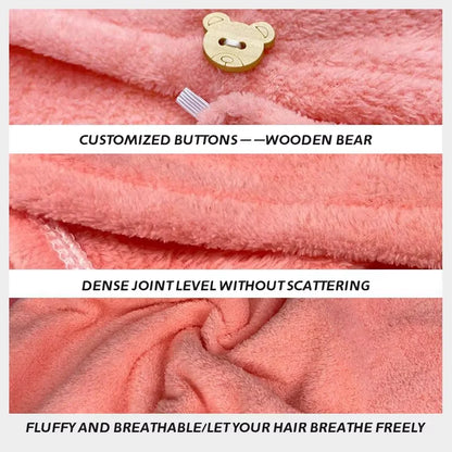 Women's Microfiber Hair Towel Wrap, Ultra Absorbent Quick Dry Hair Turban, Shower Spa Head Drying Hat