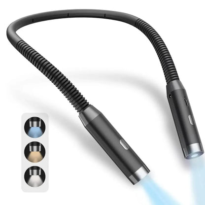 LED Neck Light 3 Modes Hug Reading Lamp Portable Rechargeable Book Lamp Novelty Flashlight Book Lamp Night Light Neck Light