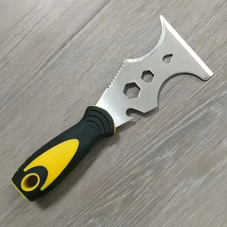 15 in 1 Multi Use Putty Knife Stainless Steel Paint Scraper Removal Construction Tool for Wallpaper Can Opener Home DIY