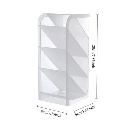 Kawaii Creative Desktop Transparent Organizer Frosted Diagonal Pen Holder For Student School Office Storage Pen Holder