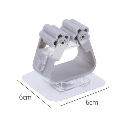 1-10Pcs Multi-Purpose Hooks Mop Holder Wall Mounted Mop Organizer Broom Hanger Hook Bathroom Waterproof Wall Kitchen Hook