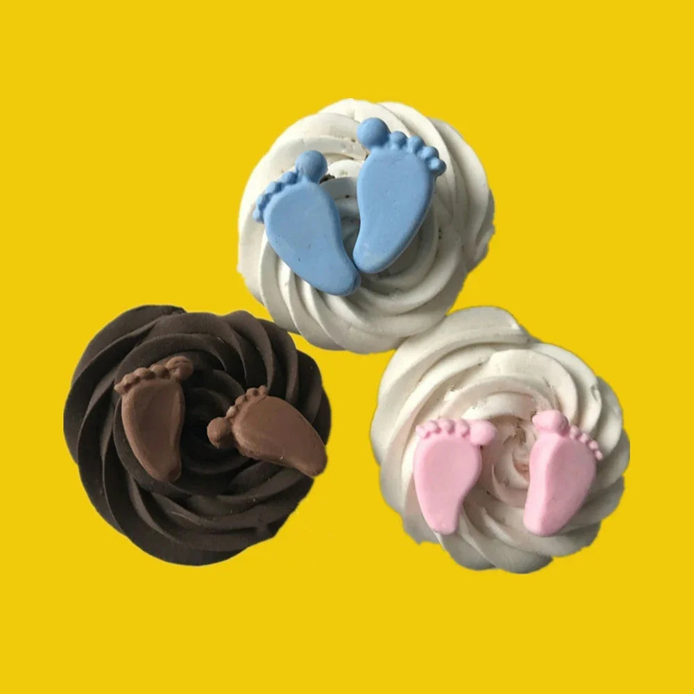 3D Pink Baby Feet Silicone Candle Molds Aesthetic Kawaii Mold Chocolate Fondant Cake Decorating Baking Tool Mould Home Decor