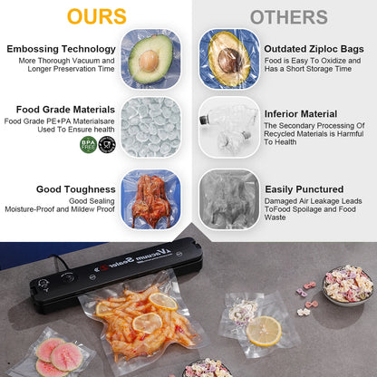 100pcs/lot Vacuum Packaging Bags Empty Food Vacuum Bags BPA-Free Vacuum Sealing Bag Kitchen Accessories
