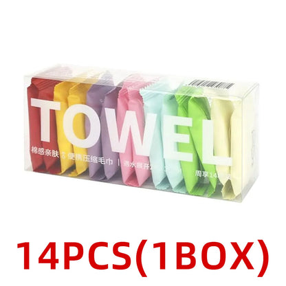 Thickened Compressed Towel Set Individually Packaged Disposable Face Towel Essential For Outdoor Cleaning Hygiene During Travel