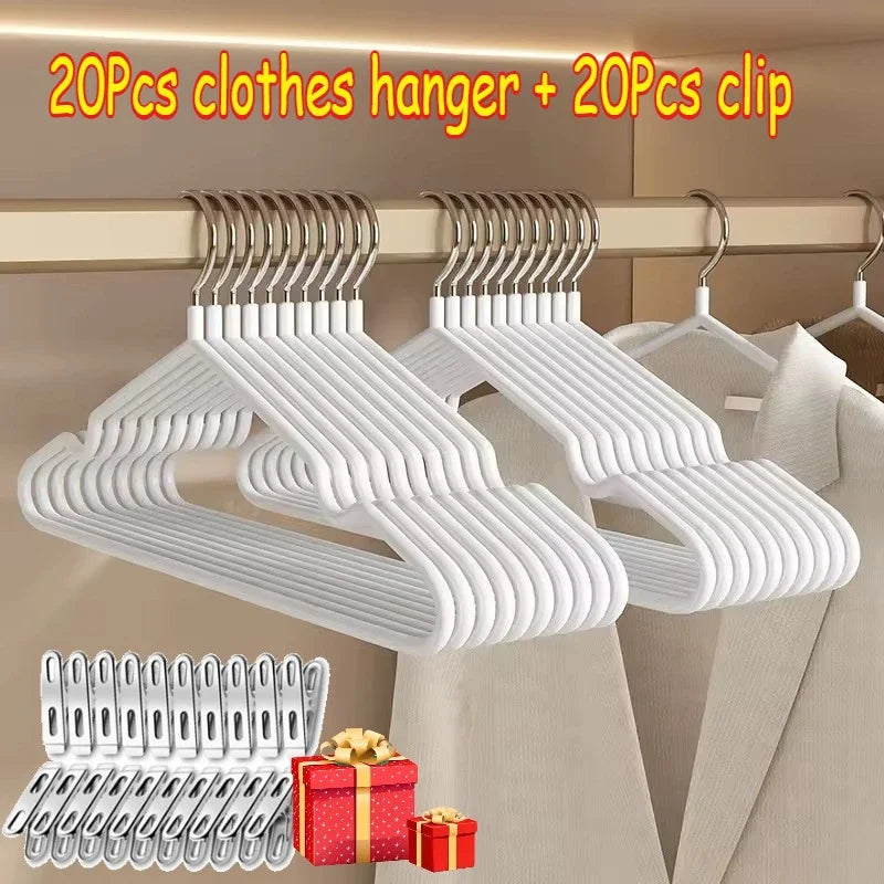 10pcs Clothes Metal Hanger Household Coat Pants Hanger Traceless No-slip Clothes Hangers Durable Strong Hangers for Organization