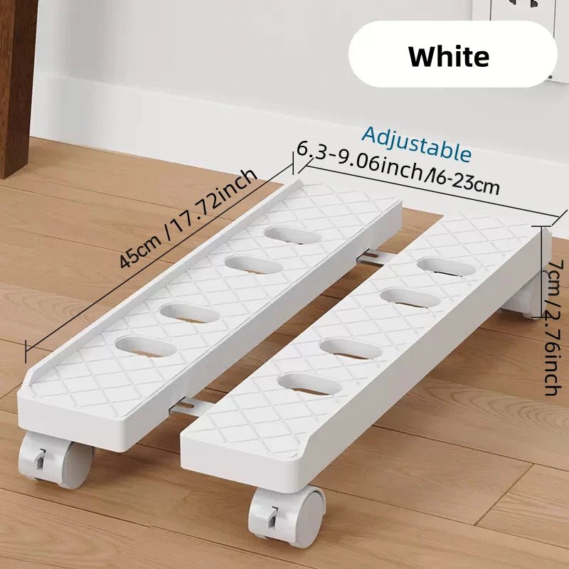 Adjustable Mobile PC Tower Stand with Wheels under Desk CPU Holder Adjustable Stable Mobile Computer Host Stand for Home Office