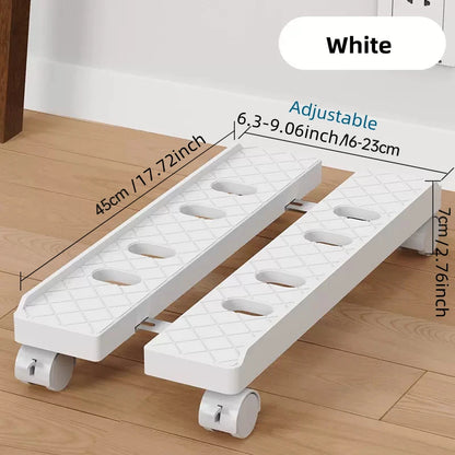Adjustable Mobile PC Tower Stand with Wheels under Desk CPU Holder Adjustable Stable Mobile Computer Host Stand for Home Office