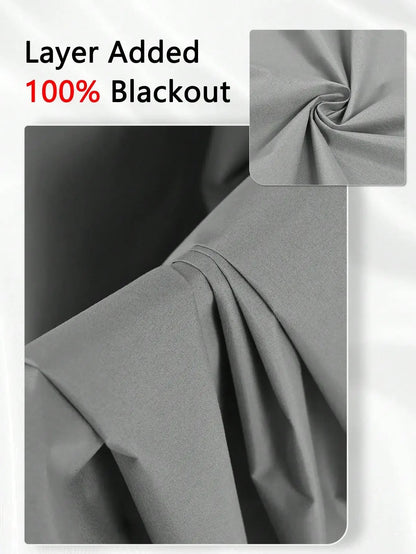 1panel Solid 100% Blackout Curtains with Grommets, Total Privacy Drapes for Bedroom, Living Room, Home Decor,Lightweight Curtain
