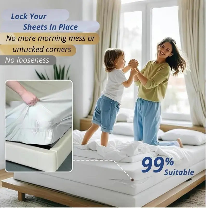 4Pcs Heavy Duty Bedsheet Corner Tightener Clips High-quality Materials Durable and Reliable Bed Sheet Grippers for Protectors