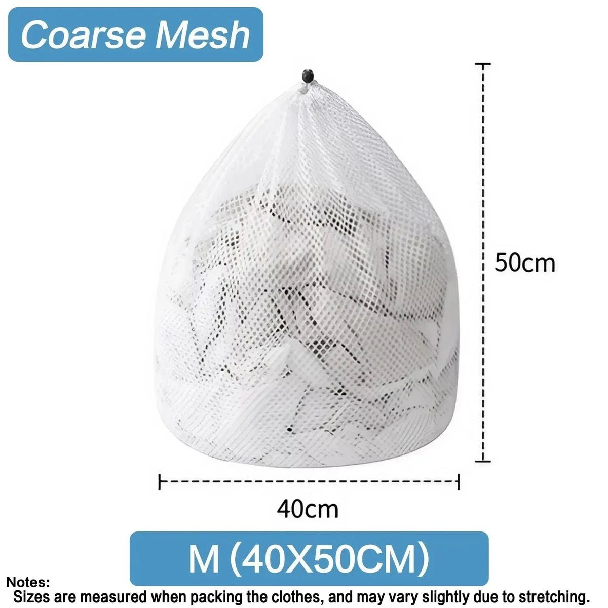 1PC Drawstring Laundry Bag Large Capacity 4 Size Fine Mesh Coarse Mesh Wash Bag For Clothes Jeans Blankets Durable Washing Net