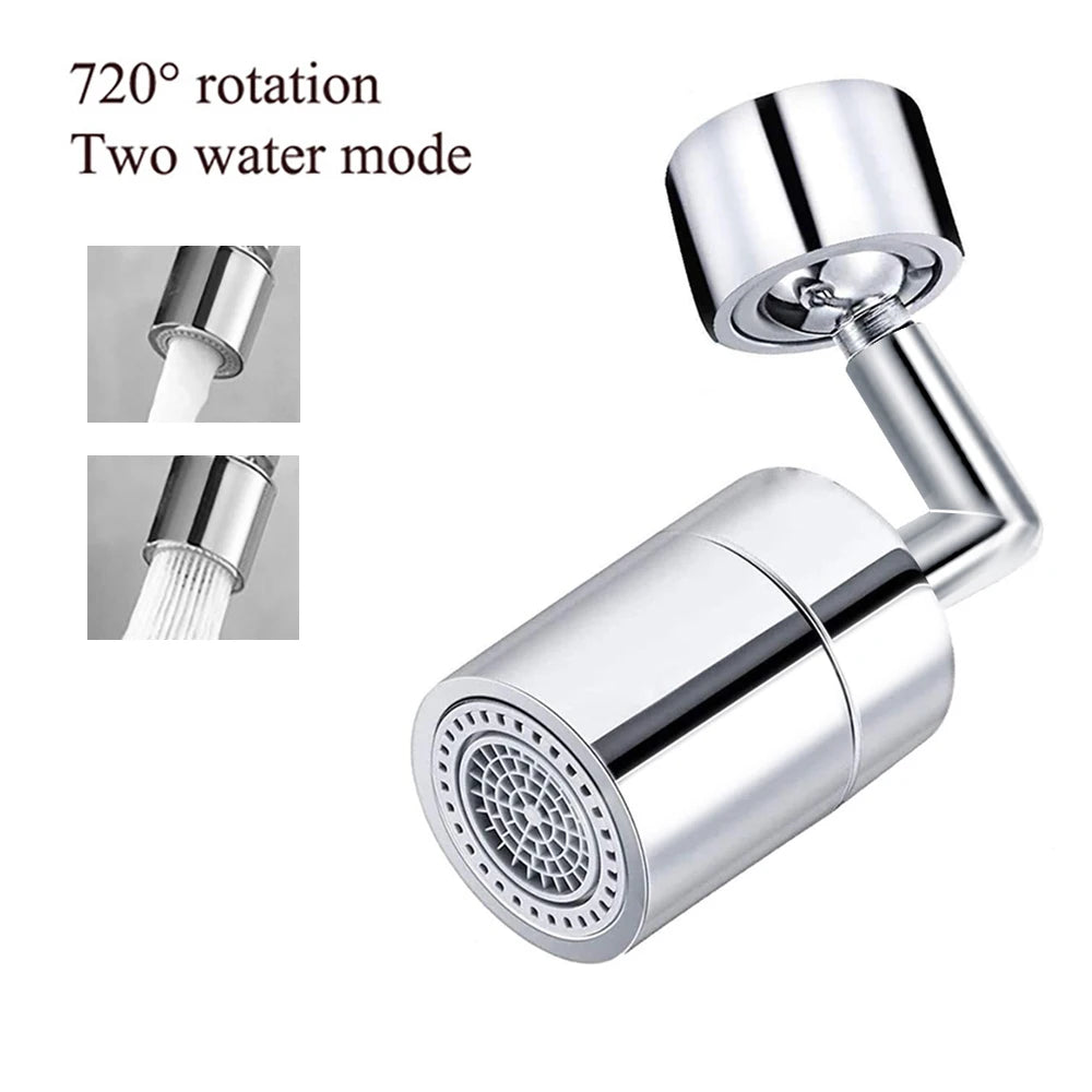 720 Rotatable Tap Aerator Splash-proof Faucet Sprayer Head Water Saving Plastic Splash Tap Head Wash Basin Tap Extender Adapter