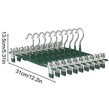 Stainless Steel Clothes Drying Rack for Wardrobe Home Use Skirt Clips Seamless Pants Hanger Hanging Underwear Storage Organizer