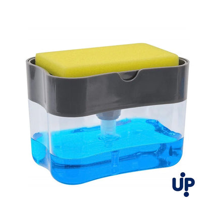 Dish Soap Dispenser for Kitchen,Liquid Soap Dispenser Kitchen Soap Dispenser with Sponge Holder,Sponge Caddy Soap Pump Dispenser